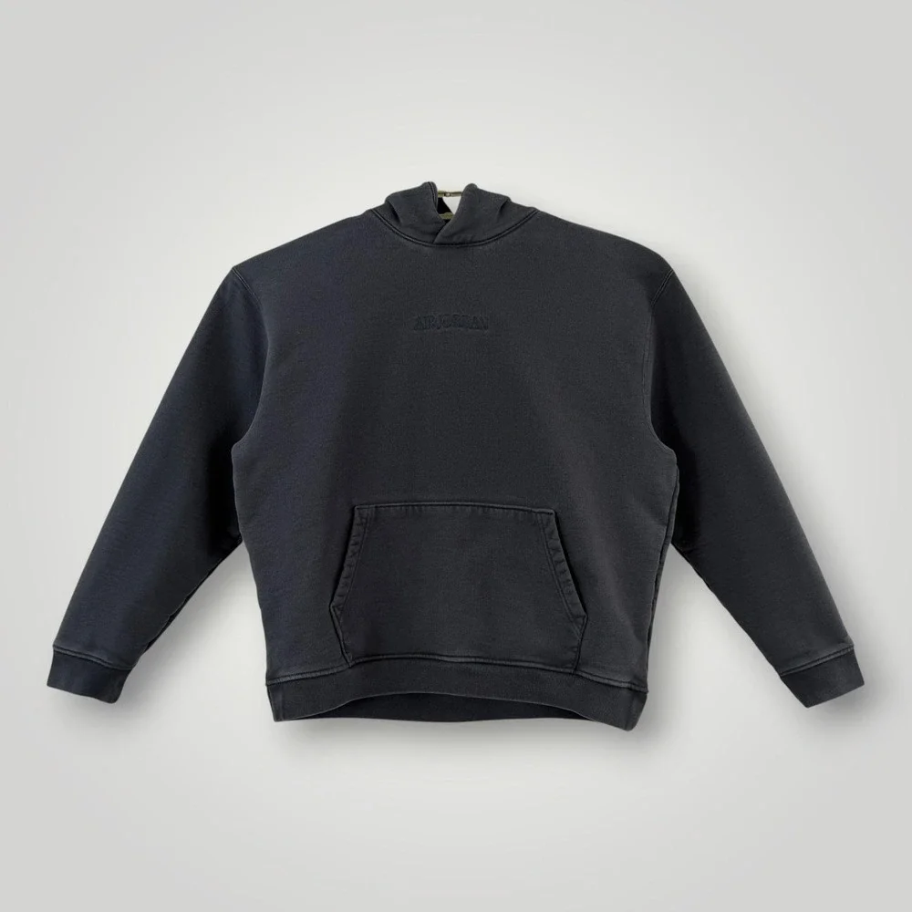 Jordan Hoodie Mens Large Black Air Jordan Embroidered French Terry Sweatshirt